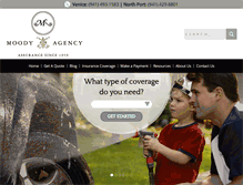 Tablet Screenshot of moodyagency.com